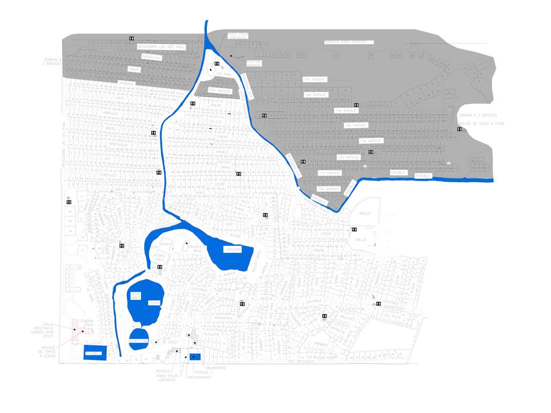 Plan officiel du Camping Lac des Pins — Franklin, Montérégie
